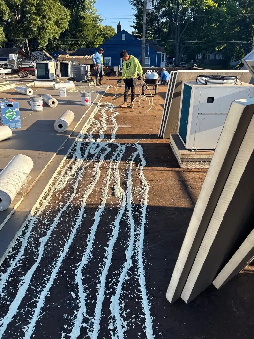 Commercial roof inspection documented in Frankton